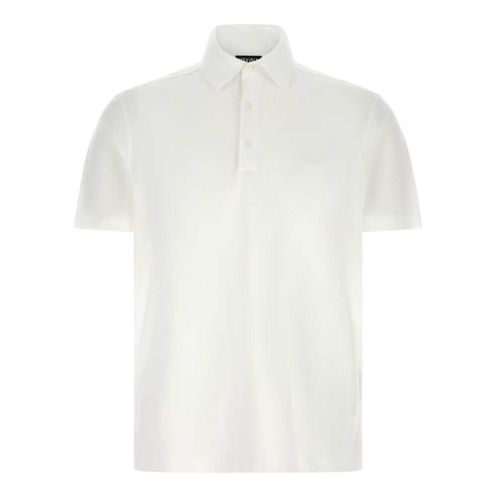 ZEGNA White Cotton Polo Men's Shirt